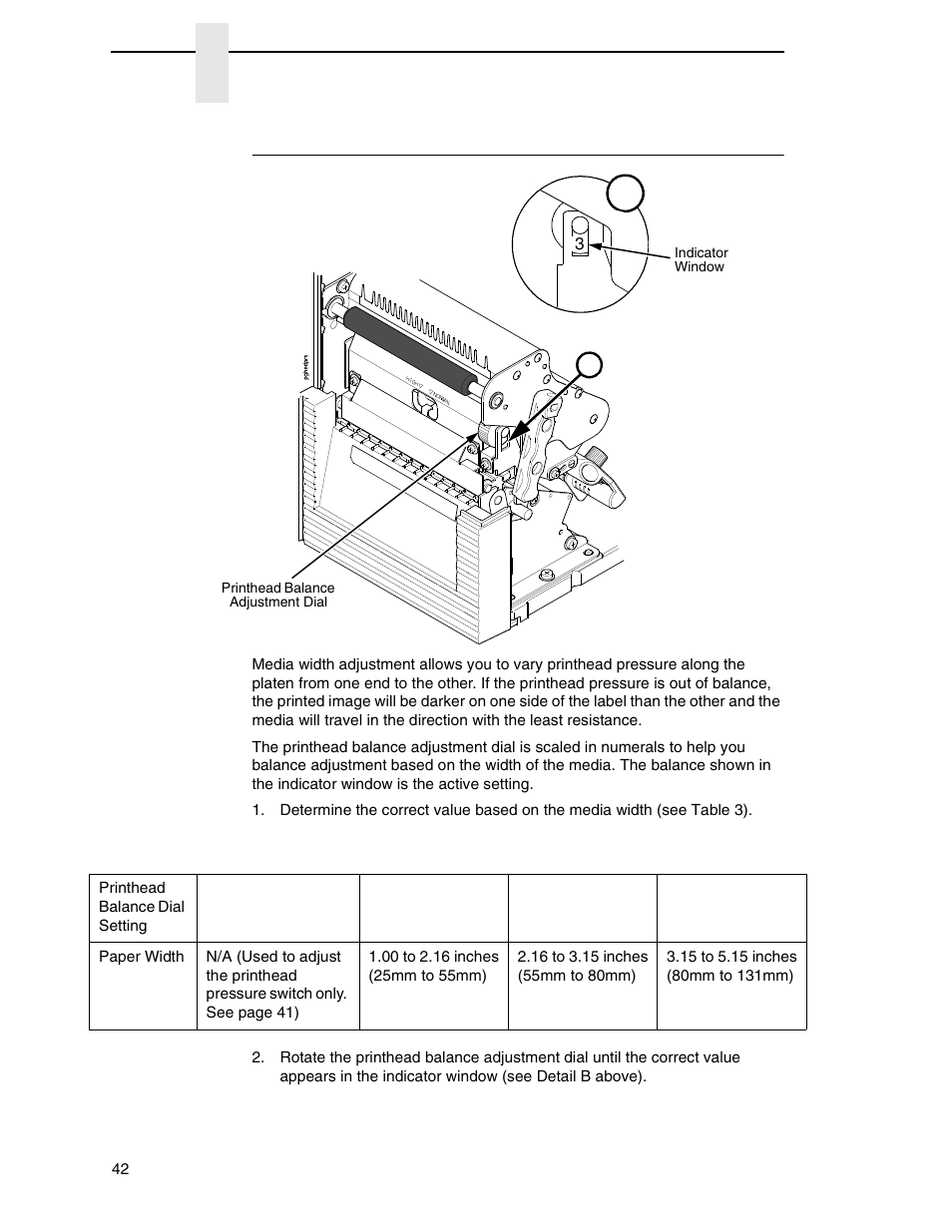 Media width adjustment | Printronix SL4M User Manual | Page 42 / 308