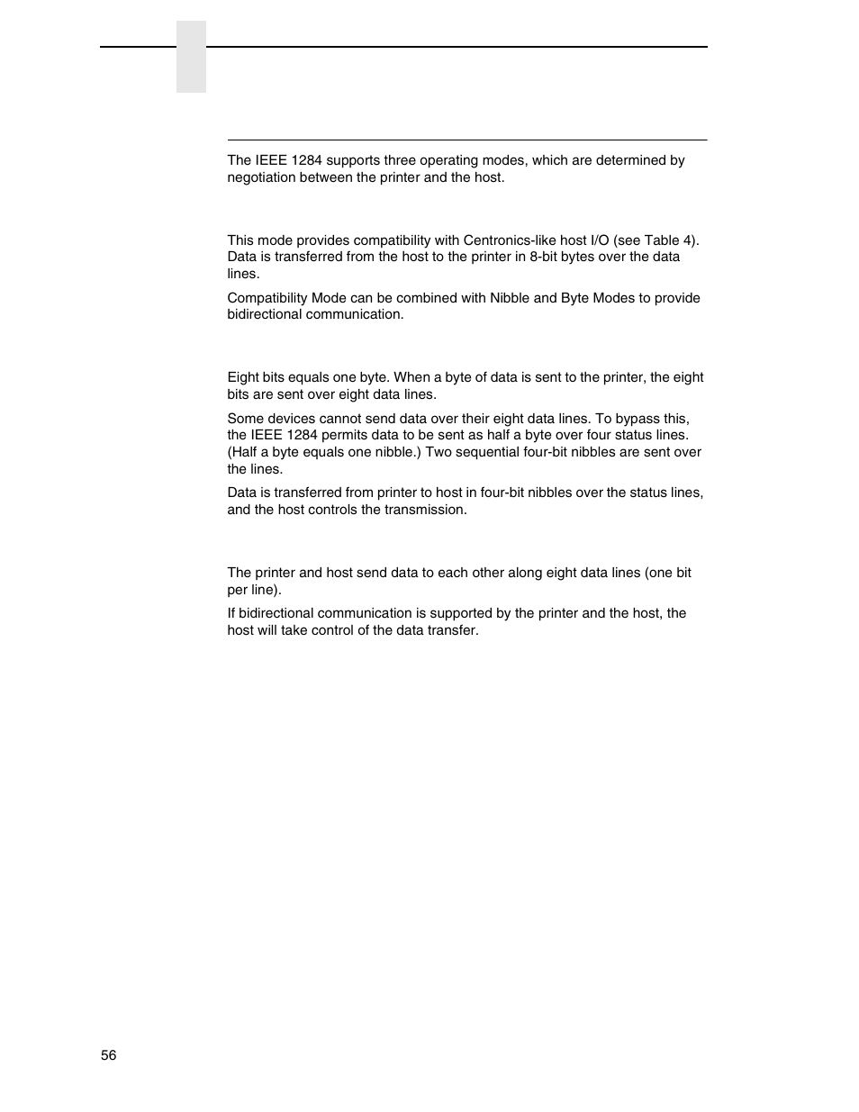 Ieee 1284 | Printronix SL4M User Manual | Page 56 / 308