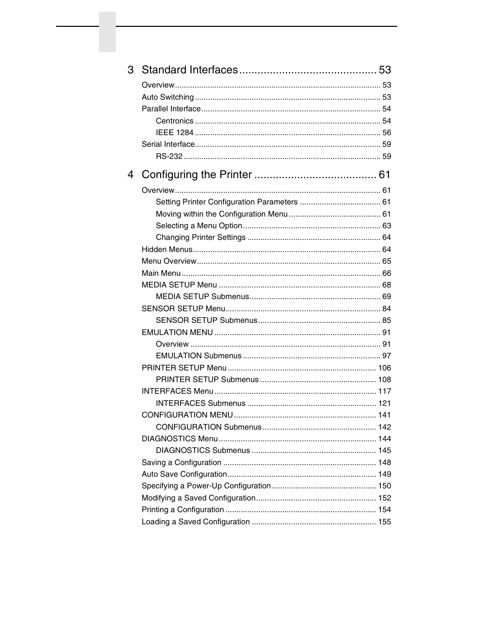 3 standard interfaces, 4 configuring the printer | Printronix SL4M User Manual | Page 6 / 308