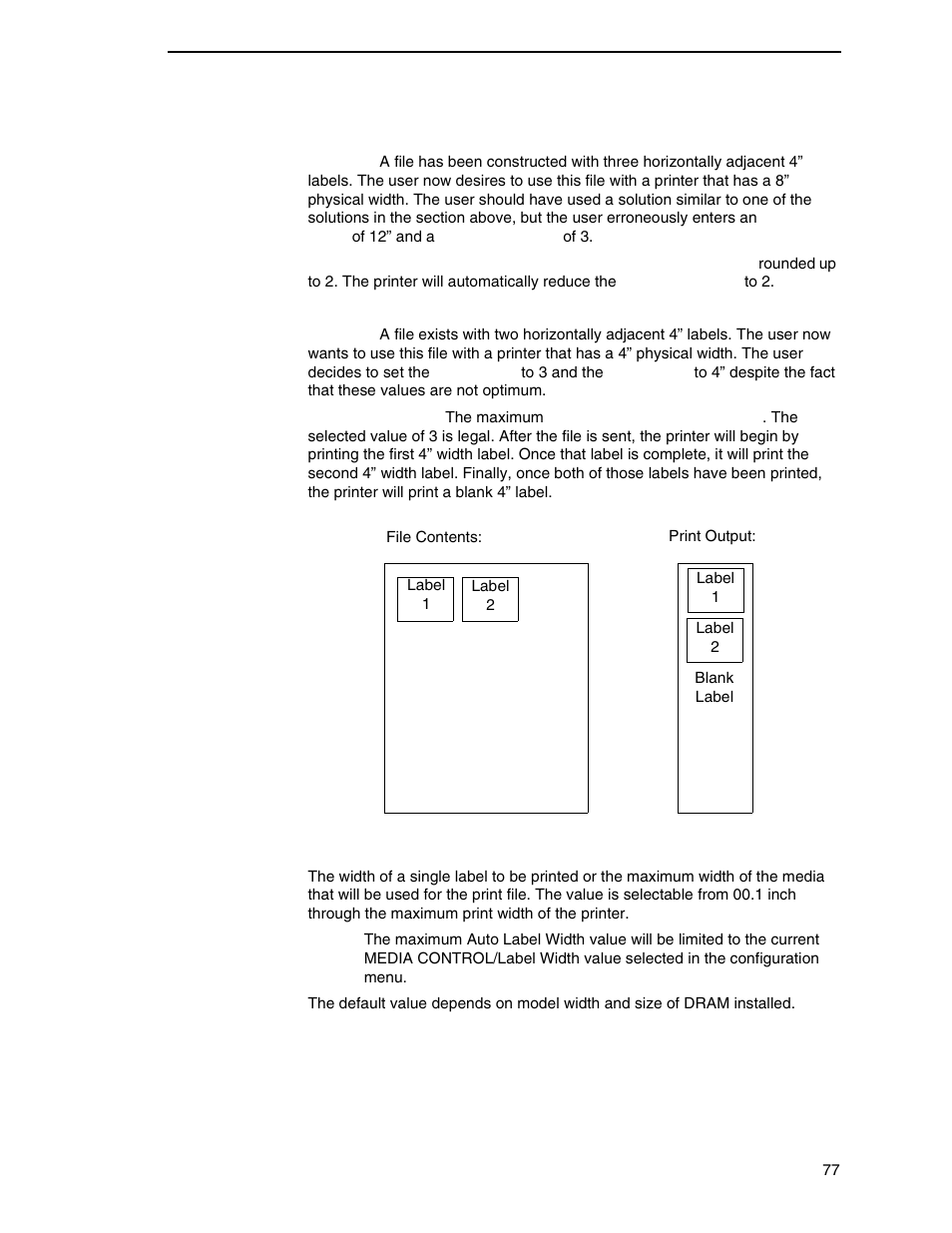 Auto label width | Printronix SL4M User Manual | Page 77 / 308