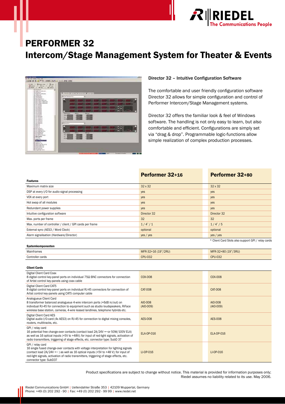 Performer 32 | RIEDEL Performer-32 User Manual | Page 2 / 2