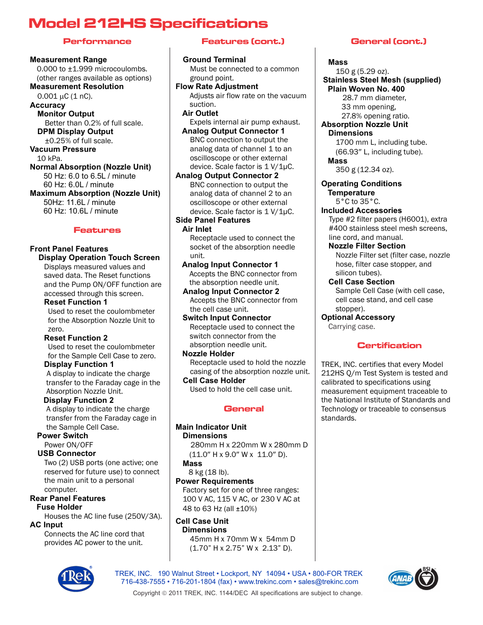 Trek 212HS Charge-to-Mass Ratio (Q-m) Test System User Manual | Page 2 / 2