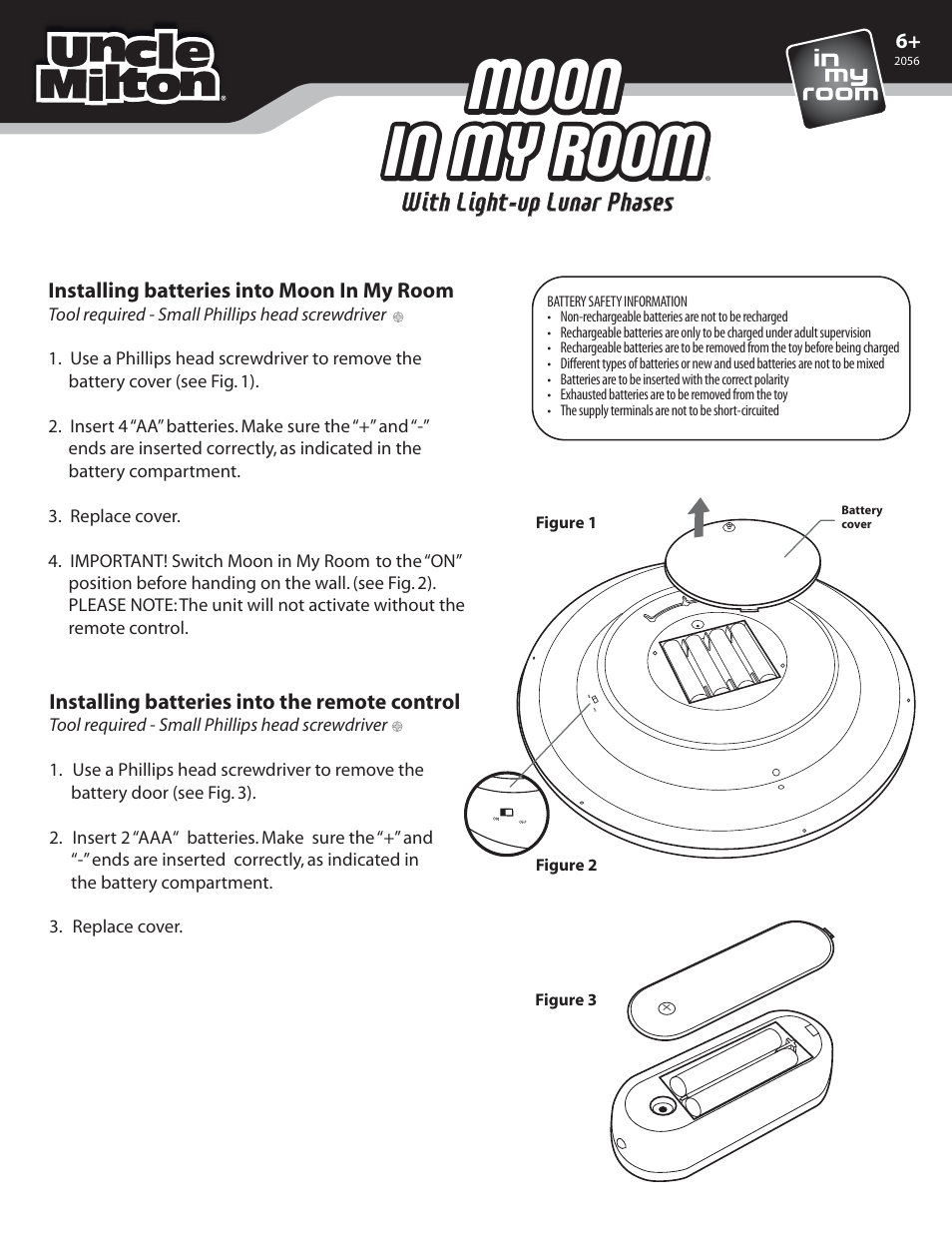 Uncle Milton's Toys Moon In My Room User Manual | 2 pages