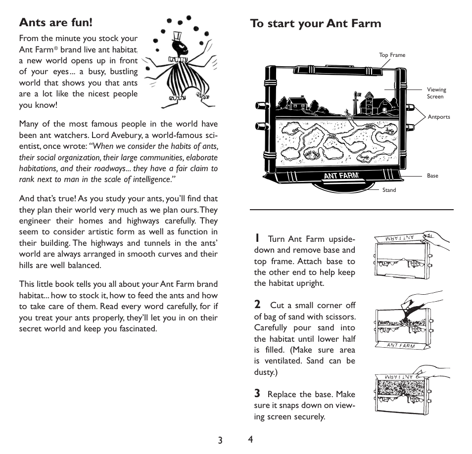 Ants are fun | Uncle Milton Vintage Ant Farm User Manual | Page 3 / 10