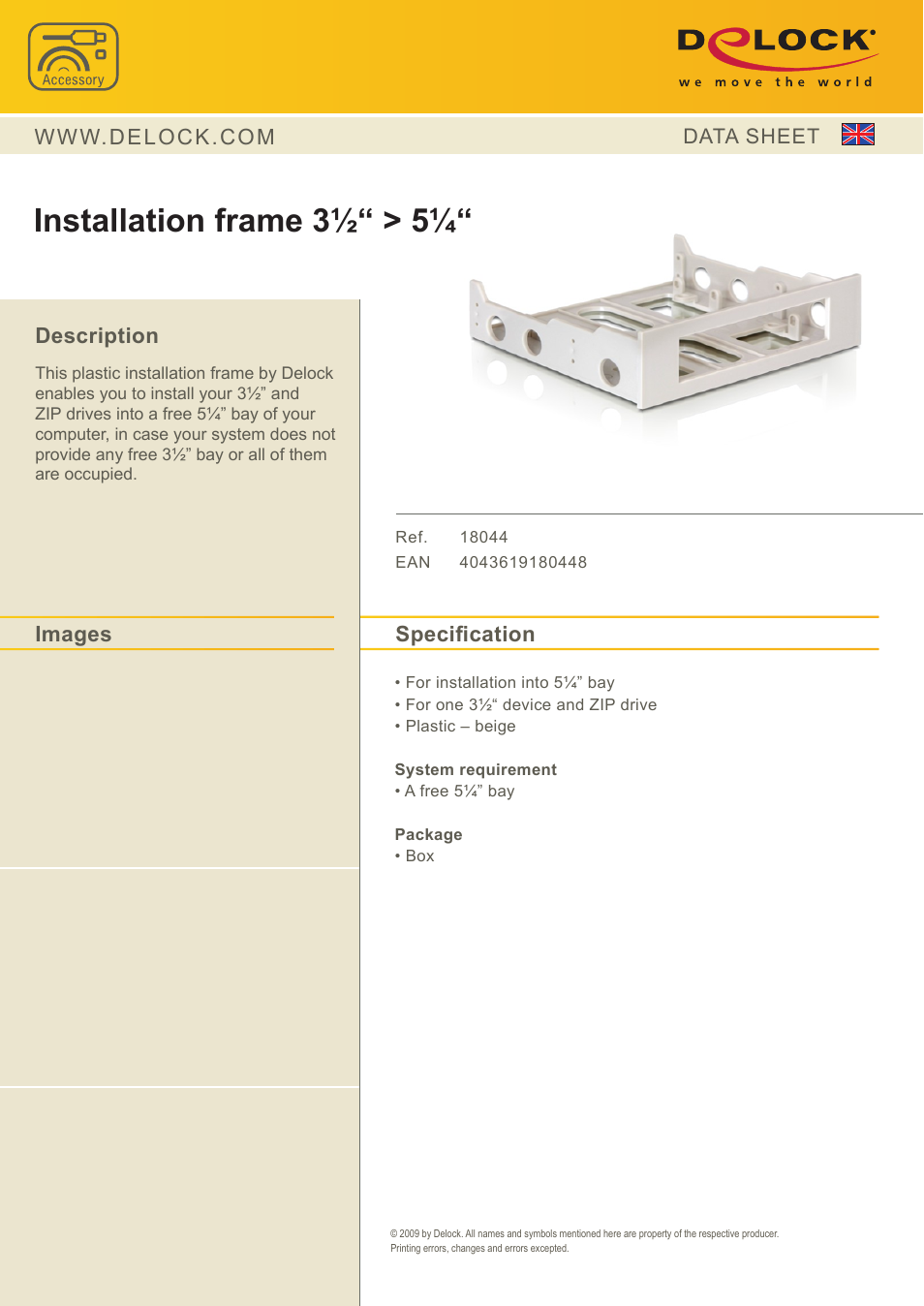 DeLOCK 18044 User Manual | 1 page