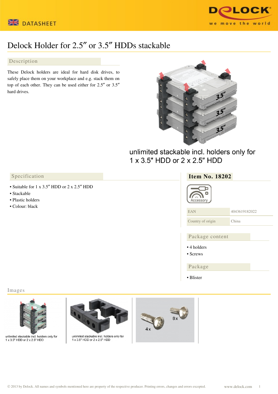 DeLOCK 18202 User Manual | 1 page