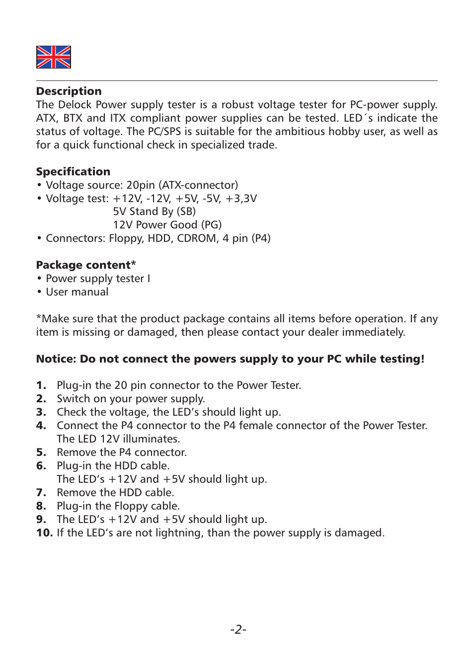 DeLOCK 18158 User Manual | Page 2 / 3
