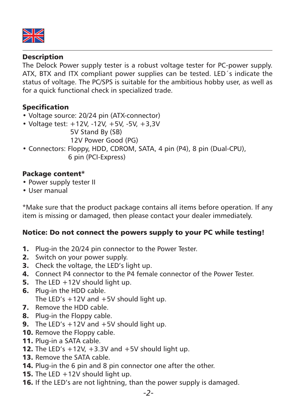 DeLOCK 18133 User Manual | Page 2 / 3