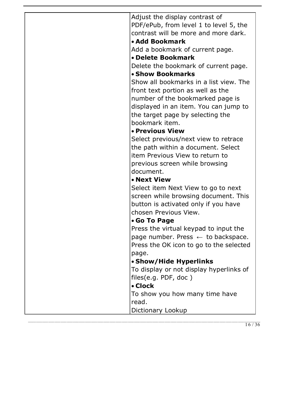 ONYX BOOX i62 User Manual | Page 16 / 36