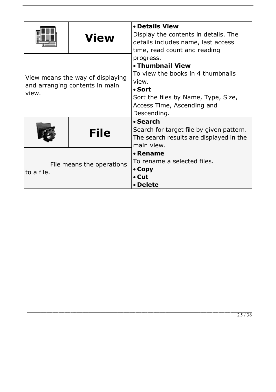 View, File | ONYX BOOX i62 User Manual | Page 25 / 36
