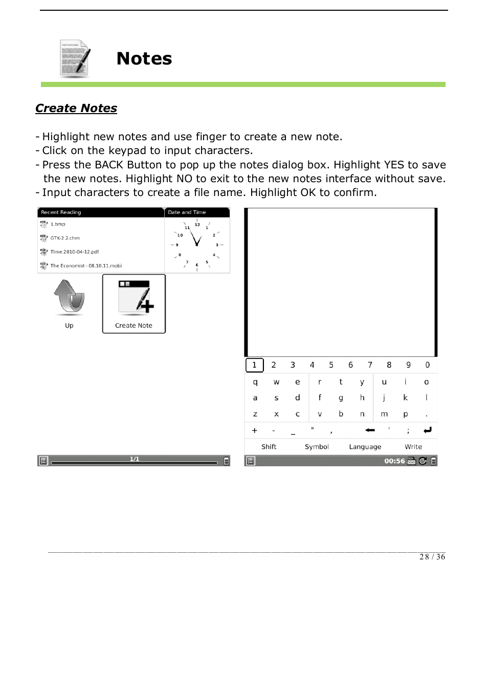 ONYX BOOX i62 User Manual | Page 28 / 36
