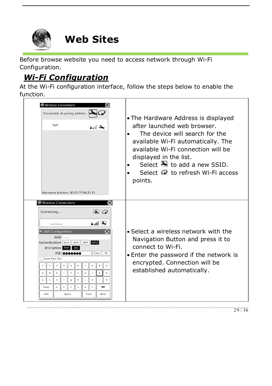 Web sites | ONYX BOOX i62 User Manual | Page 29 / 36