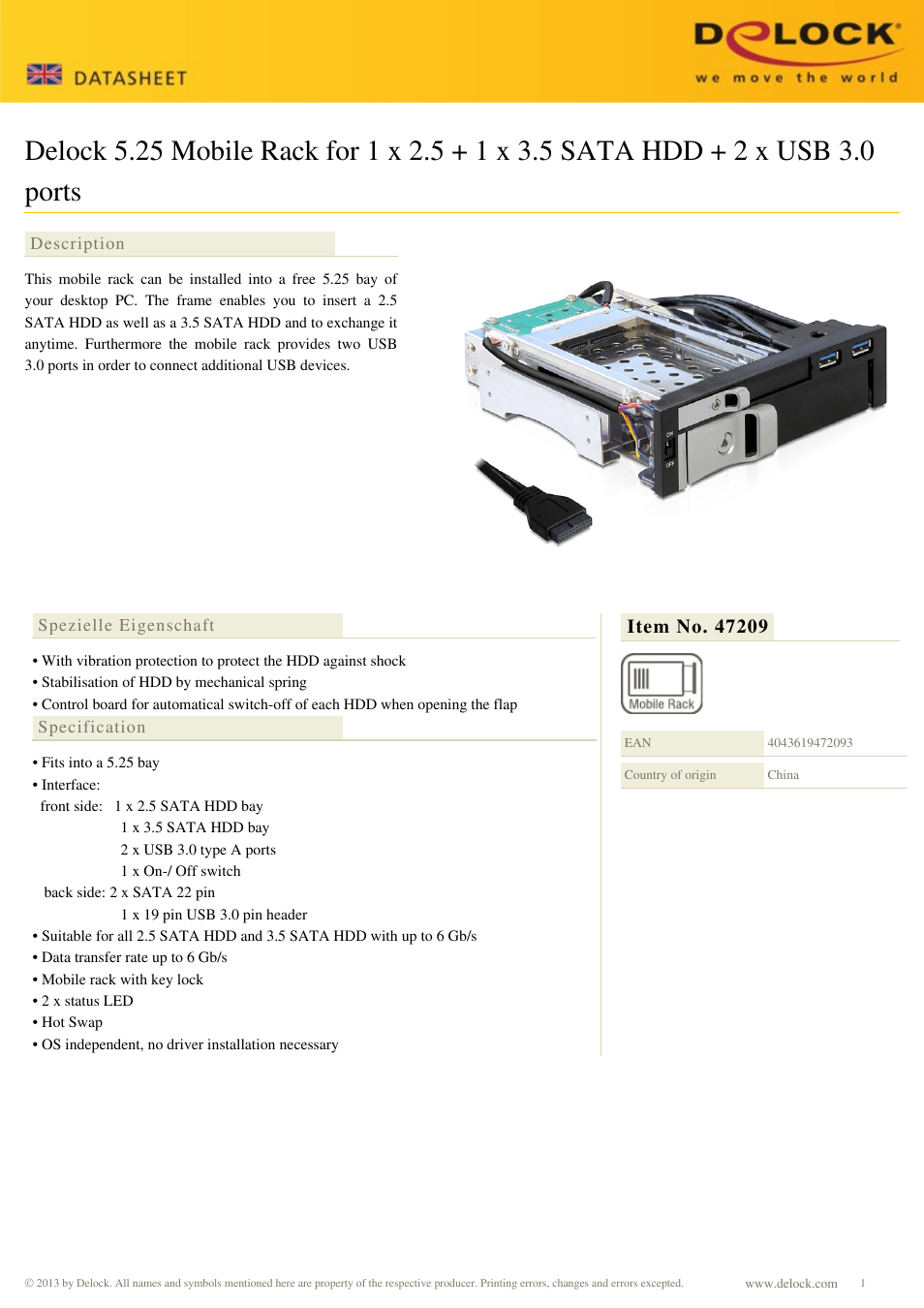 DeLOCK 47209 User Manual | 2 pages