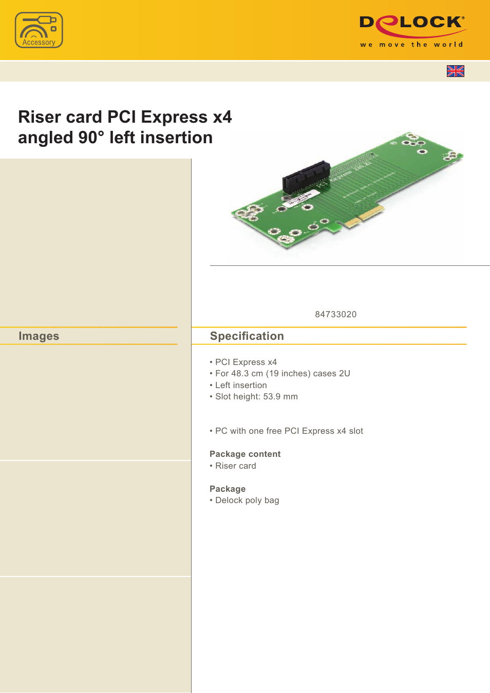 DeLOCK 41841 User Manual | 1 page