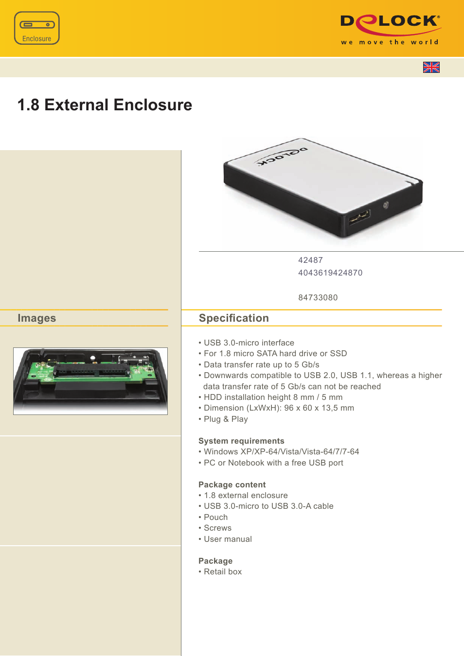 DeLOCK 42487 User Manual | 1 page