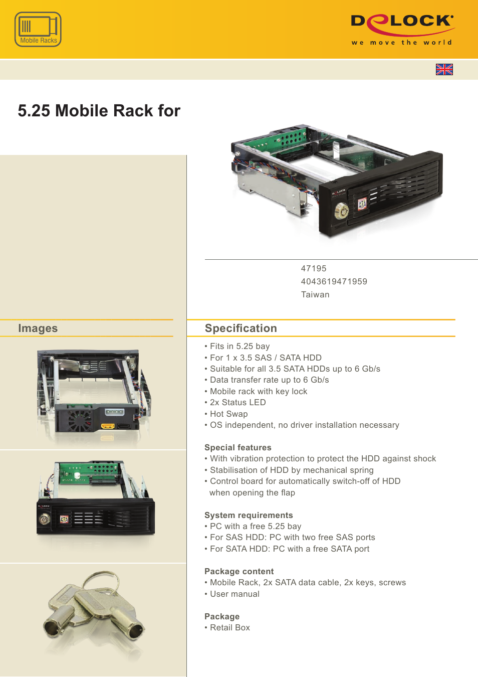 DeLOCK 47195 User Manual | 1 page