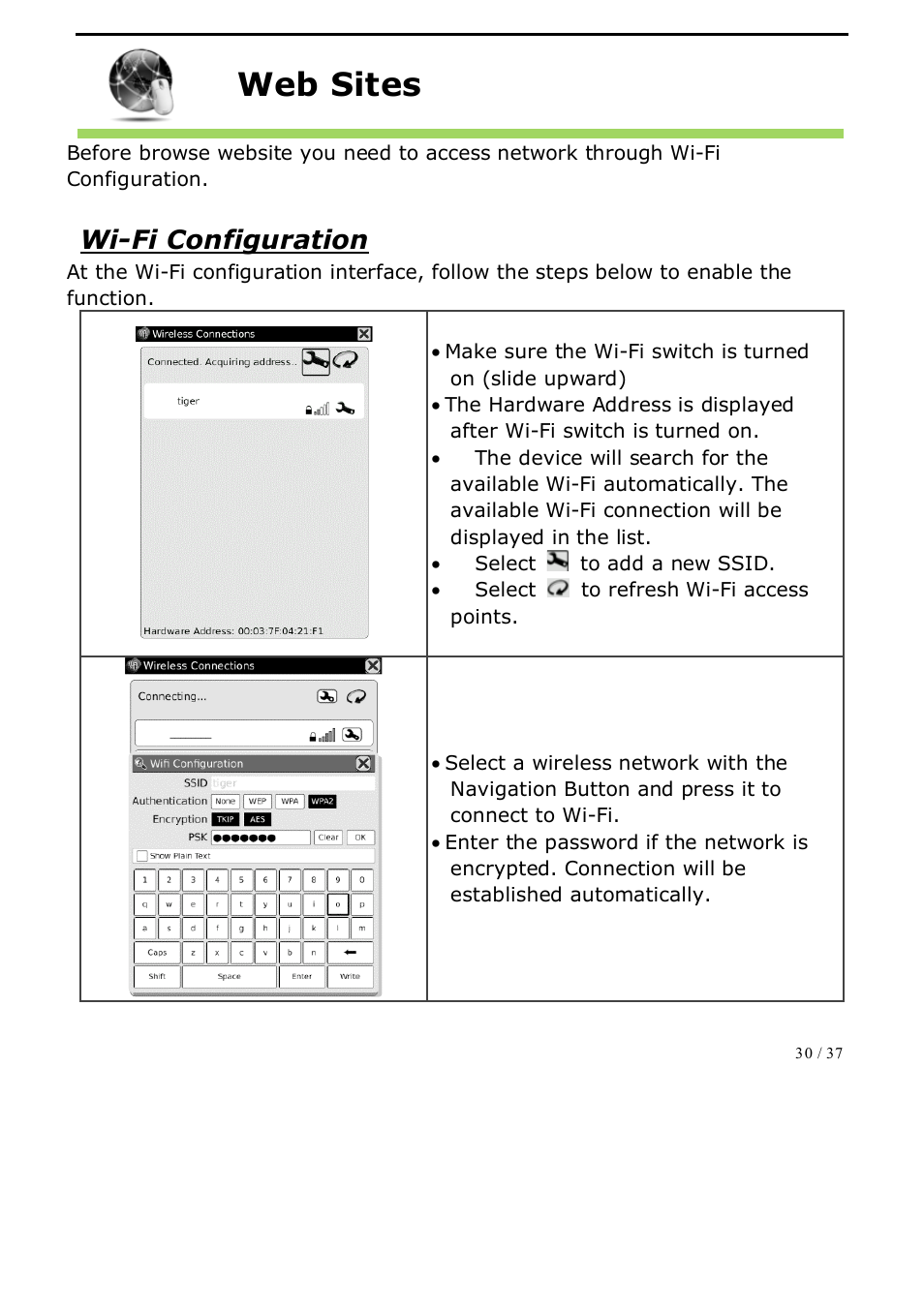 Web sites | ONYX BOOX A62 User Manual | Page 30 / 37