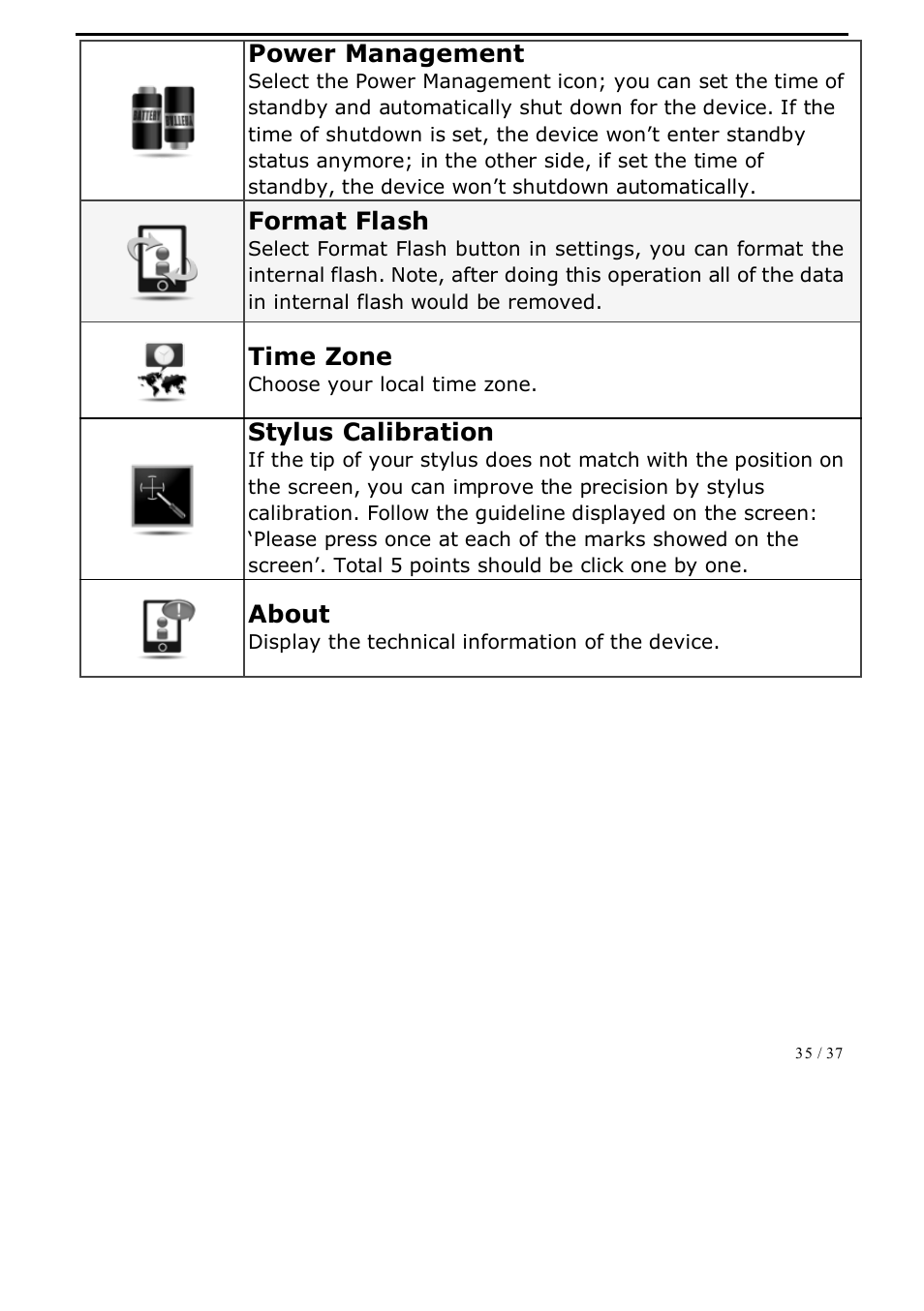 ONYX BOOX A62 User Manual | Page 35 / 37