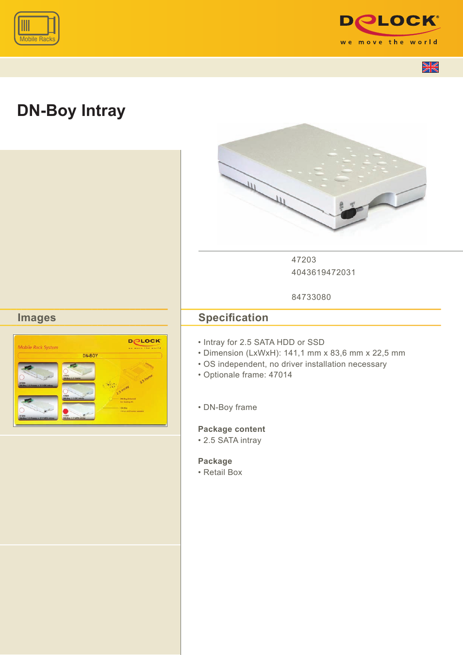 DeLOCK 47203 User Manual | 1 page