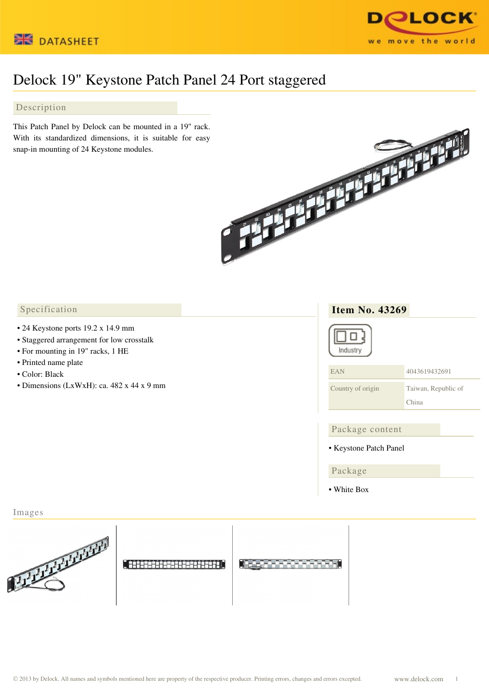 DeLOCK 43269 User Manual | 1 page