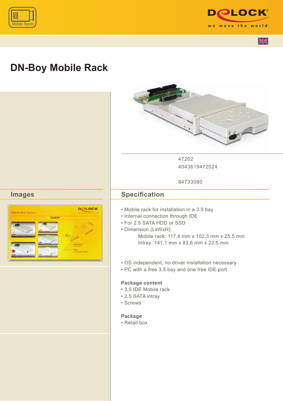 DeLOCK 47202 User Manual | 1 page