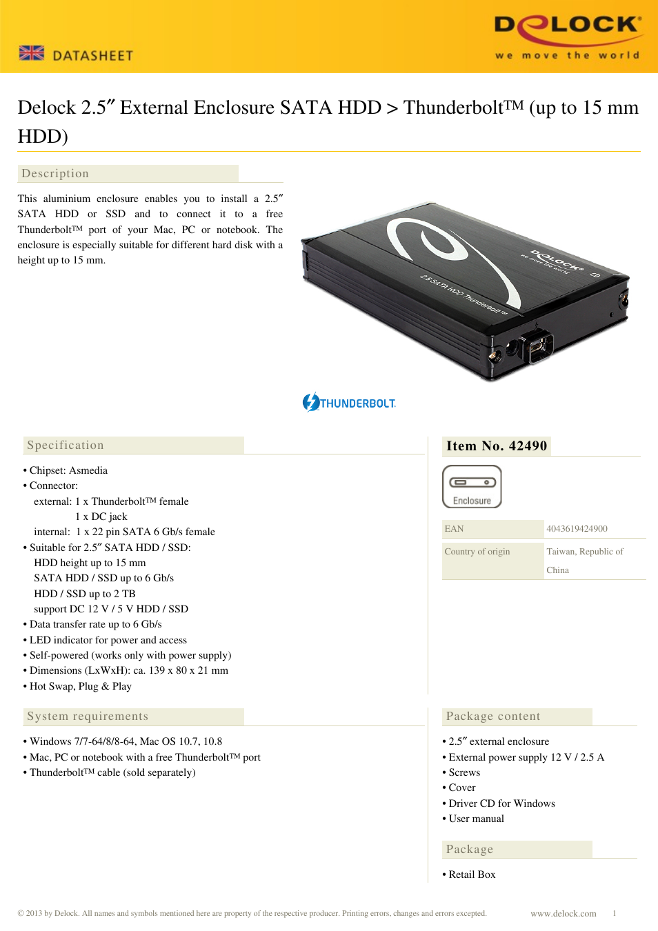 DeLOCK 42490 User Manual | 2 pages