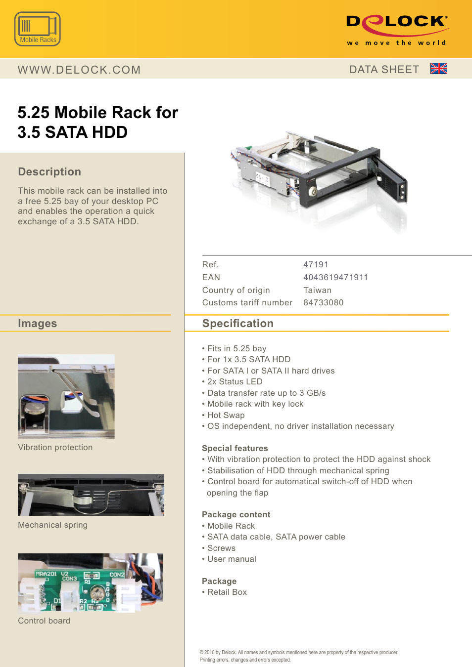 DeLOCK 47191 User Manual | 1 page