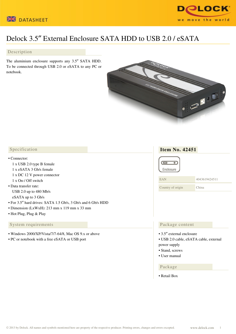 DeLOCK 42451 User Manual | 2 pages