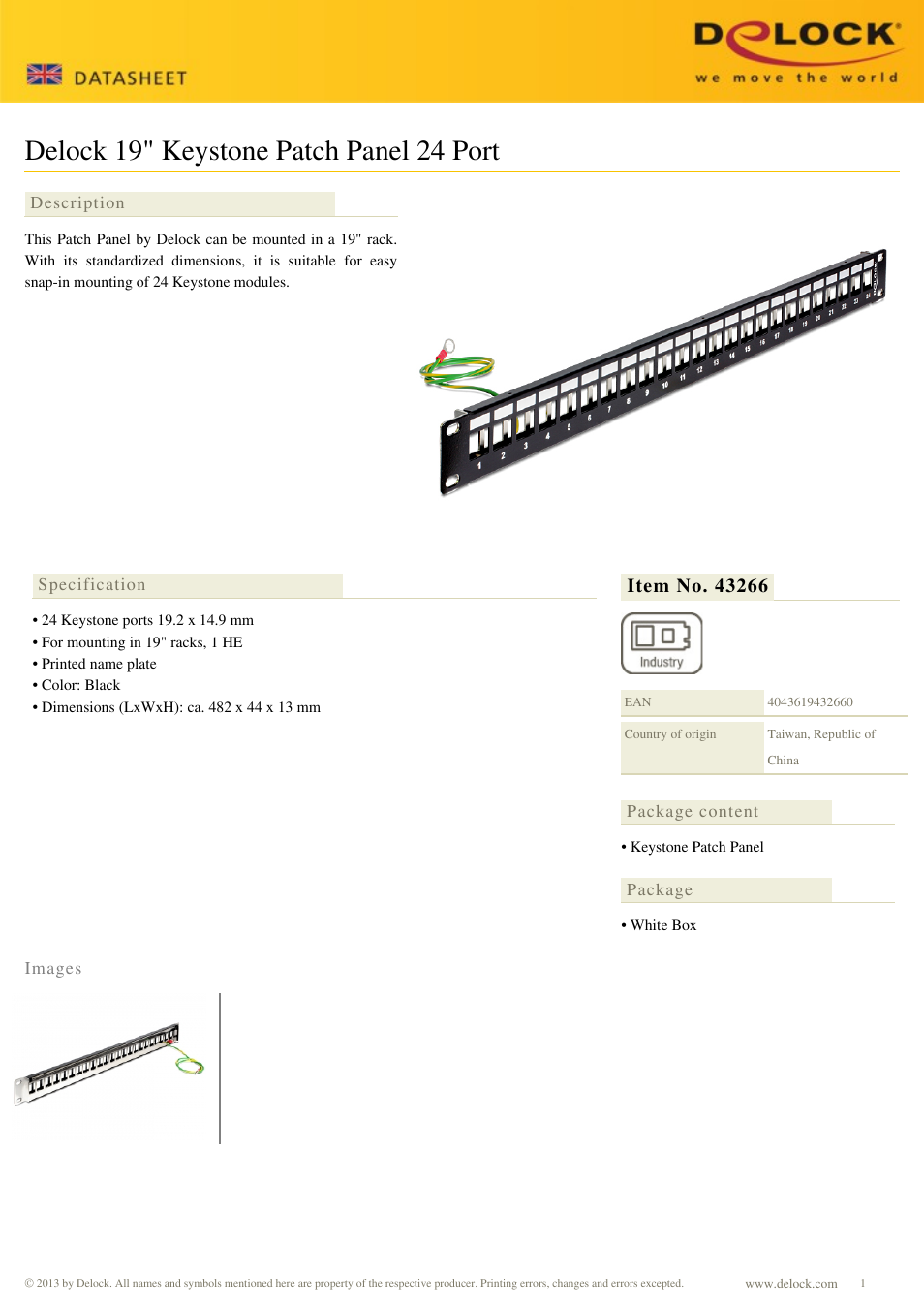 DeLOCK 43266 User Manual | 1 page