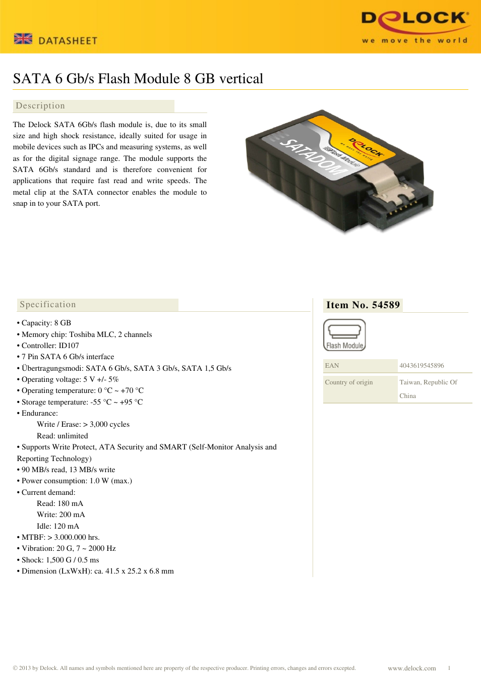 DeLOCK 54589 User Manual | 2 pages