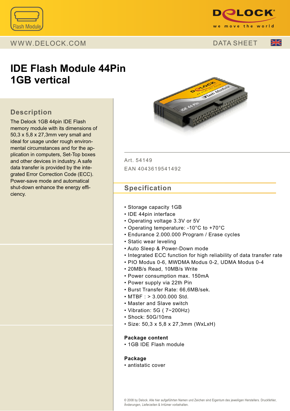 DeLOCK 54149 User Manual | 1 page