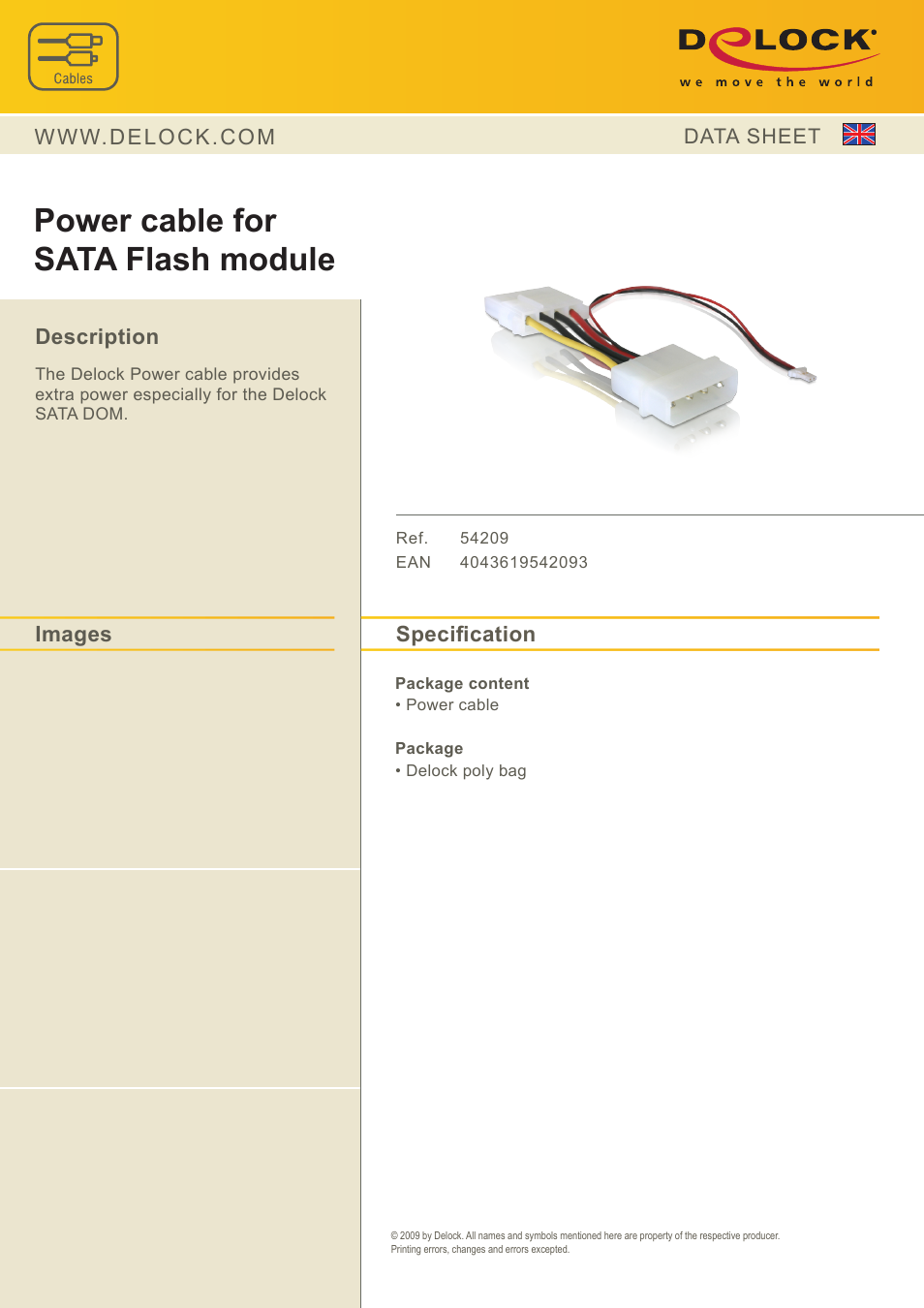 DeLOCK 54209 User Manual | 1 page