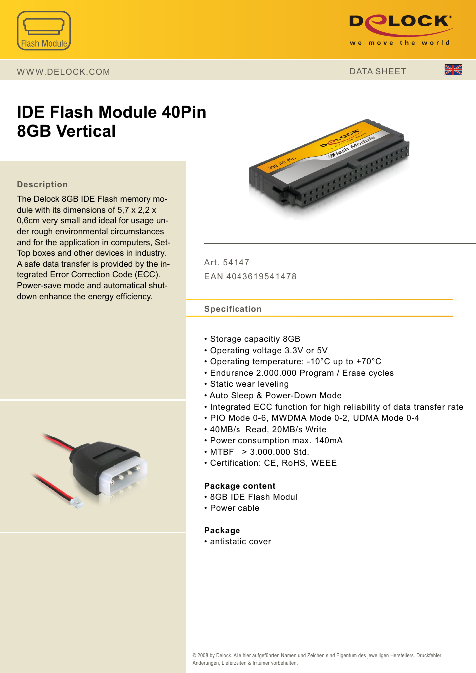 DeLOCK 54147 User Manual | 1 page