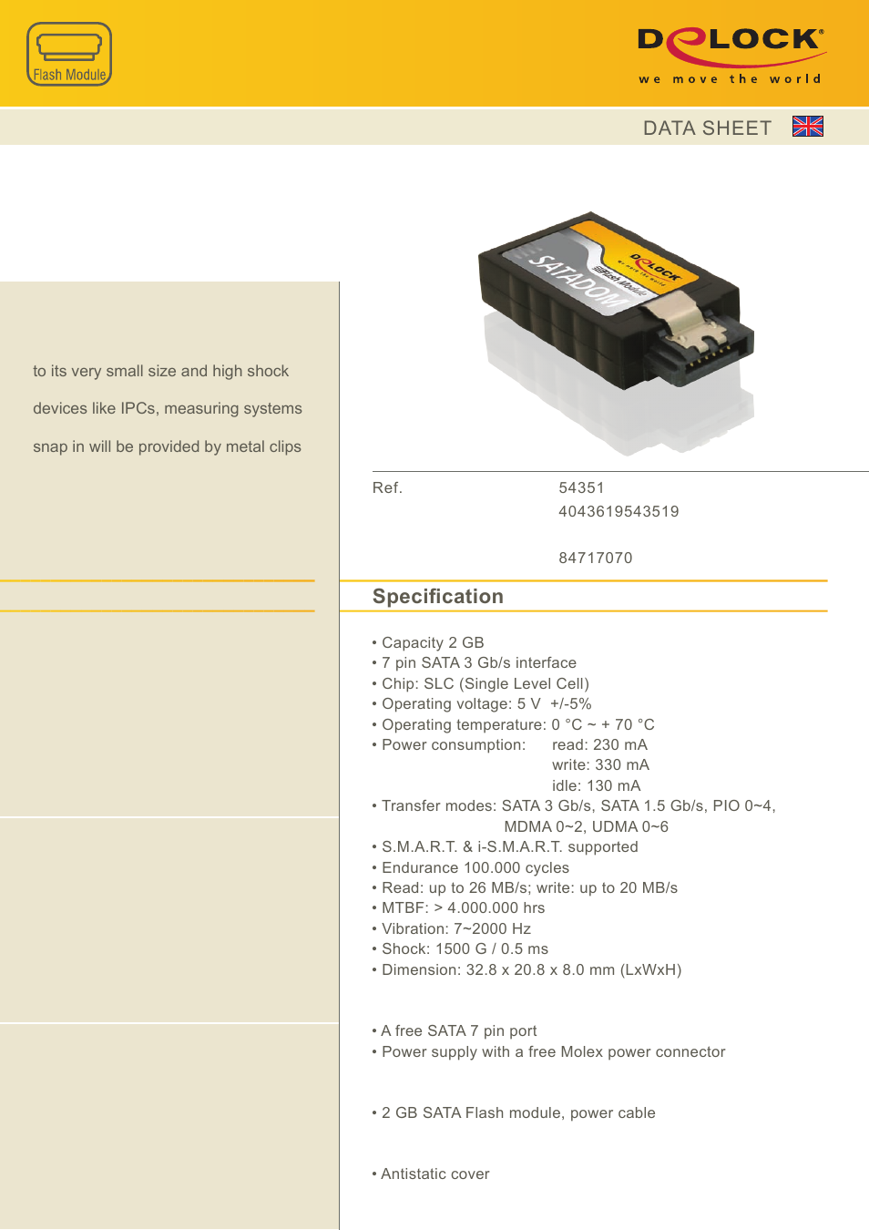 DeLOCK 54351 User Manual | 1 page