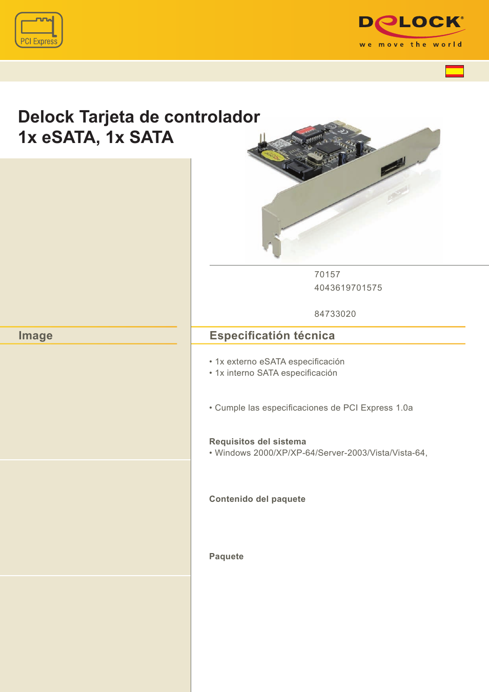 DeLOCK 70157 User Manual | 1 page