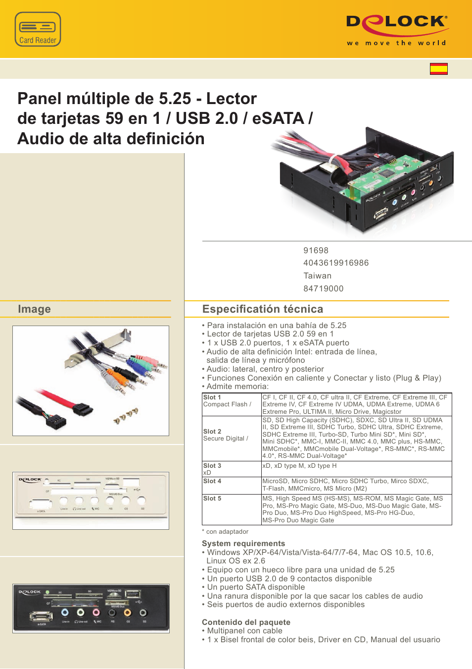 DeLOCK 91698 User Manual | 1 page