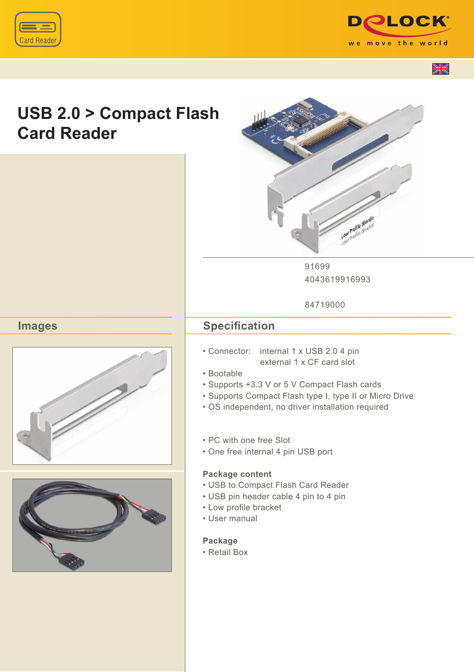 DeLOCK 91699 User Manual | 1 page