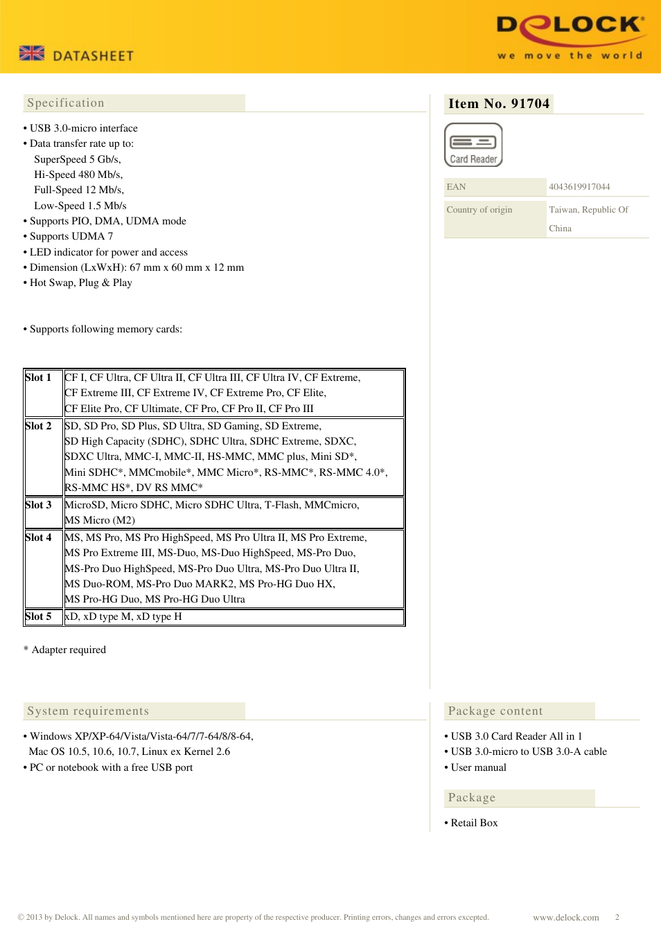 DeLOCK 91704 User Manual | Page 2 / 3