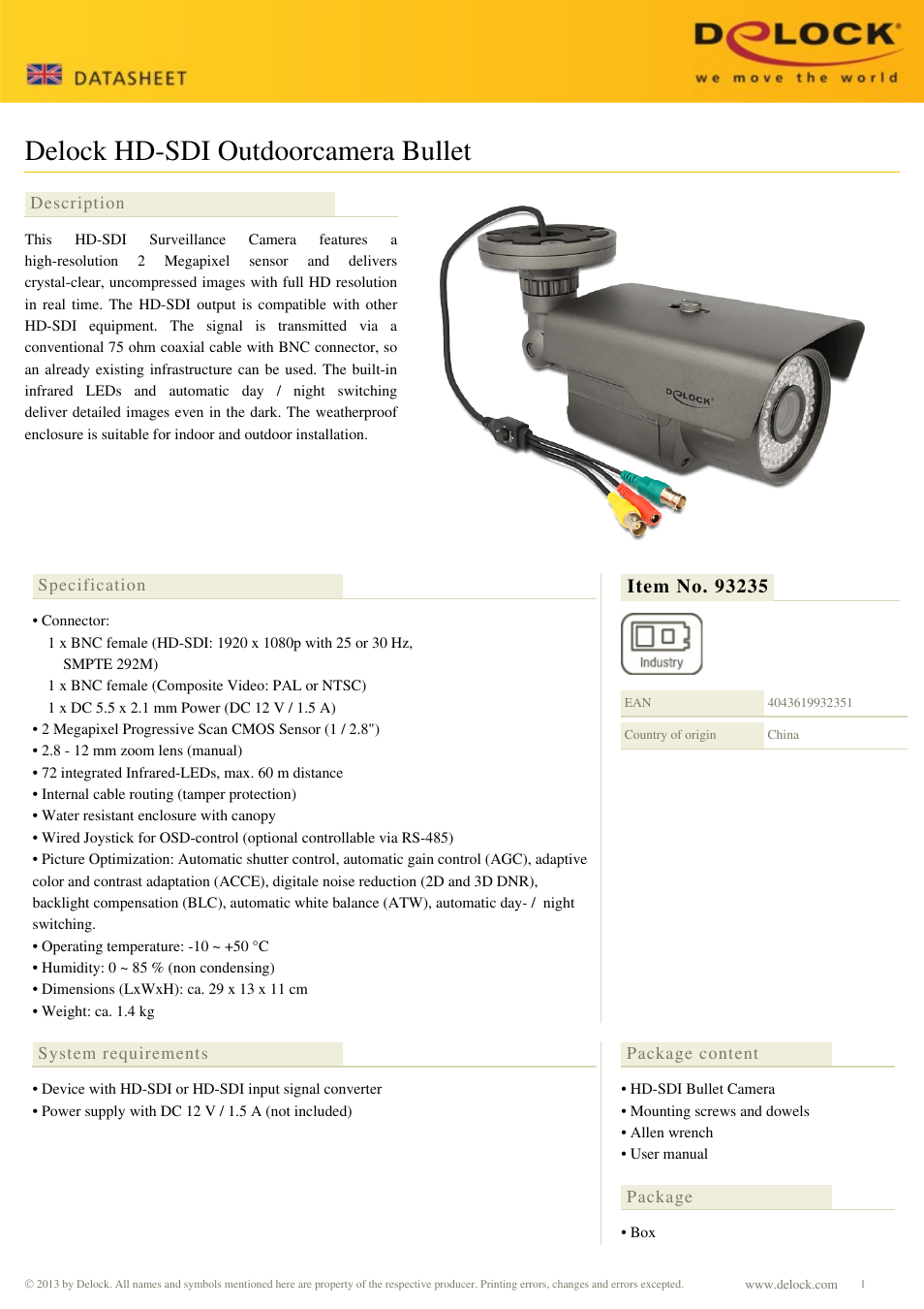 DeLOCK 93235 User Manual | 2 pages