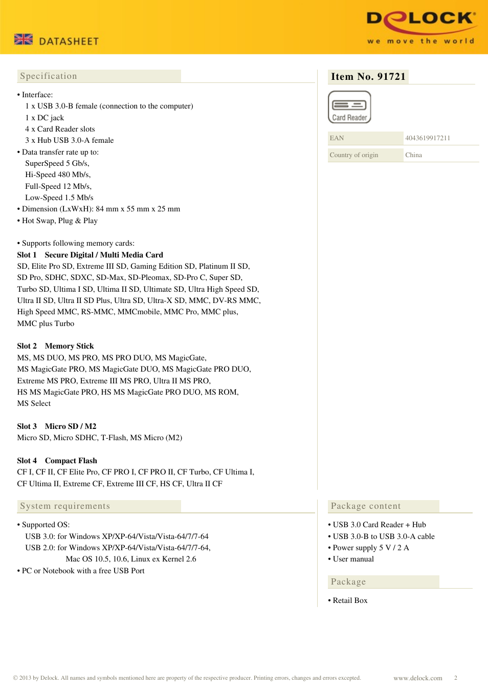 DeLOCK 91721 User Manual | Page 2 / 3