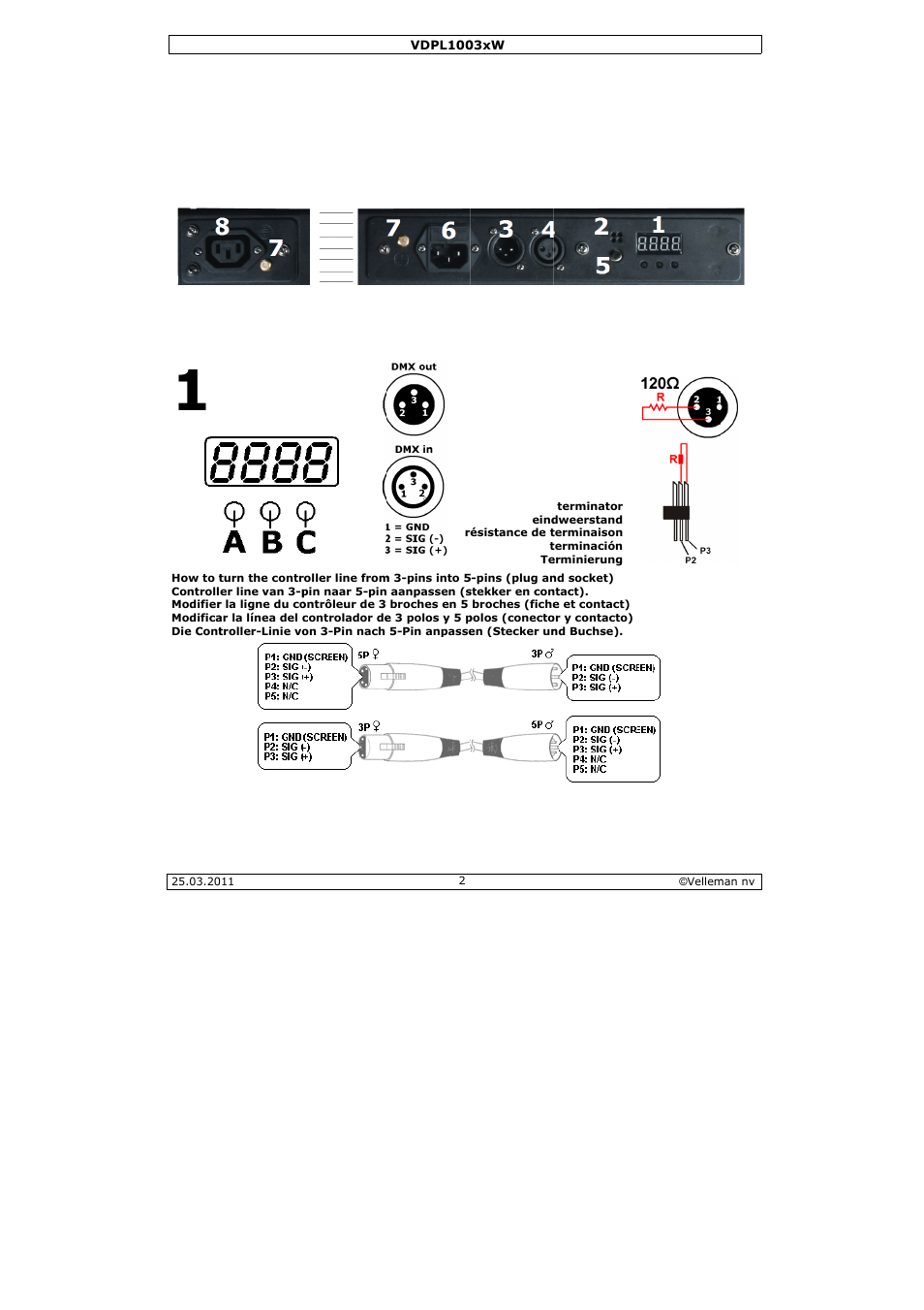 Velleman VDPL1003CW User Manual | Page 2 / 34