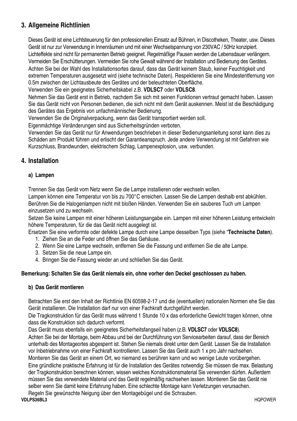 Velleman VDLPS36BL3 User Manual | Page 13 / 14