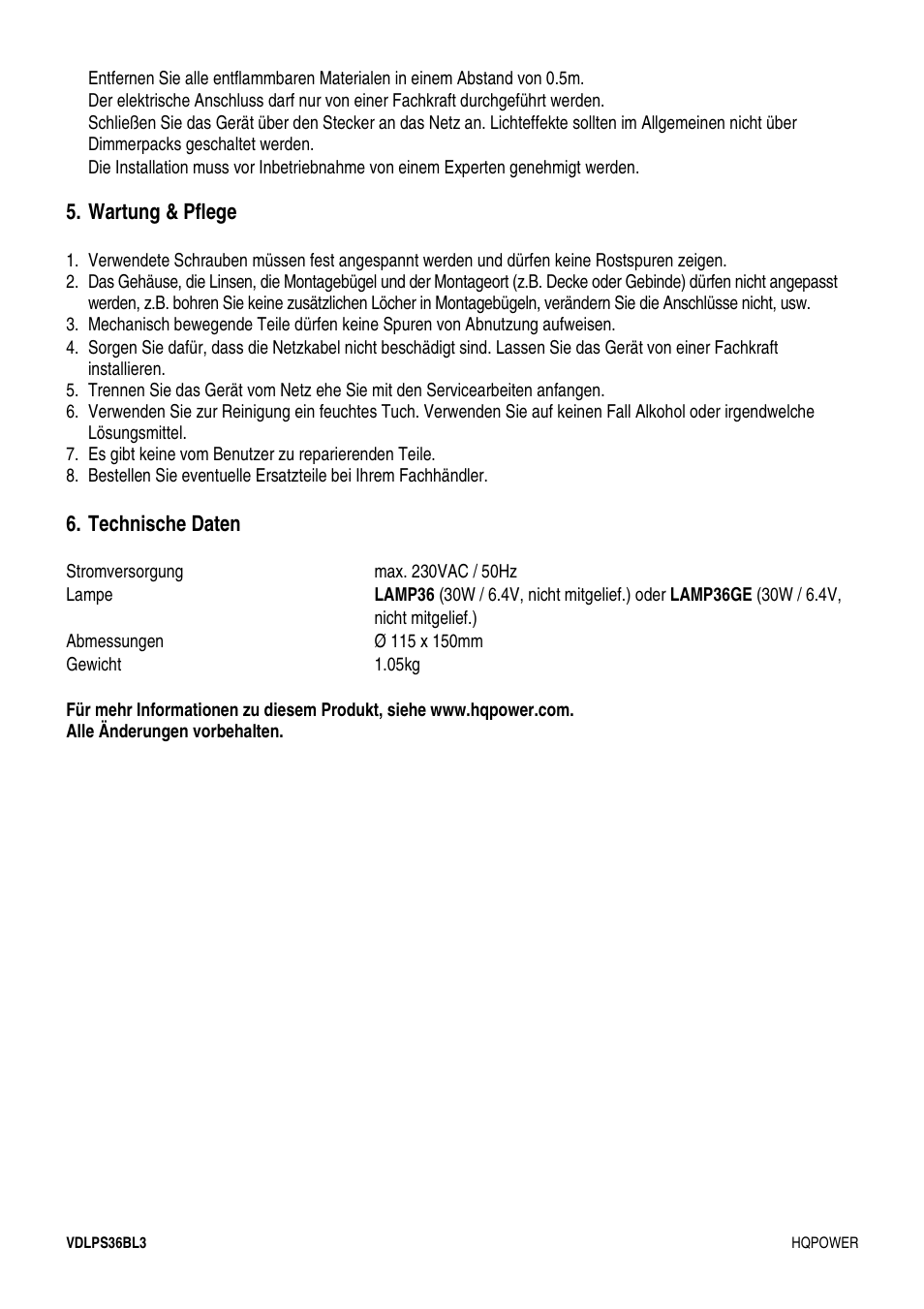 Velleman VDLPS36BL3 User Manual | Page 14 / 14