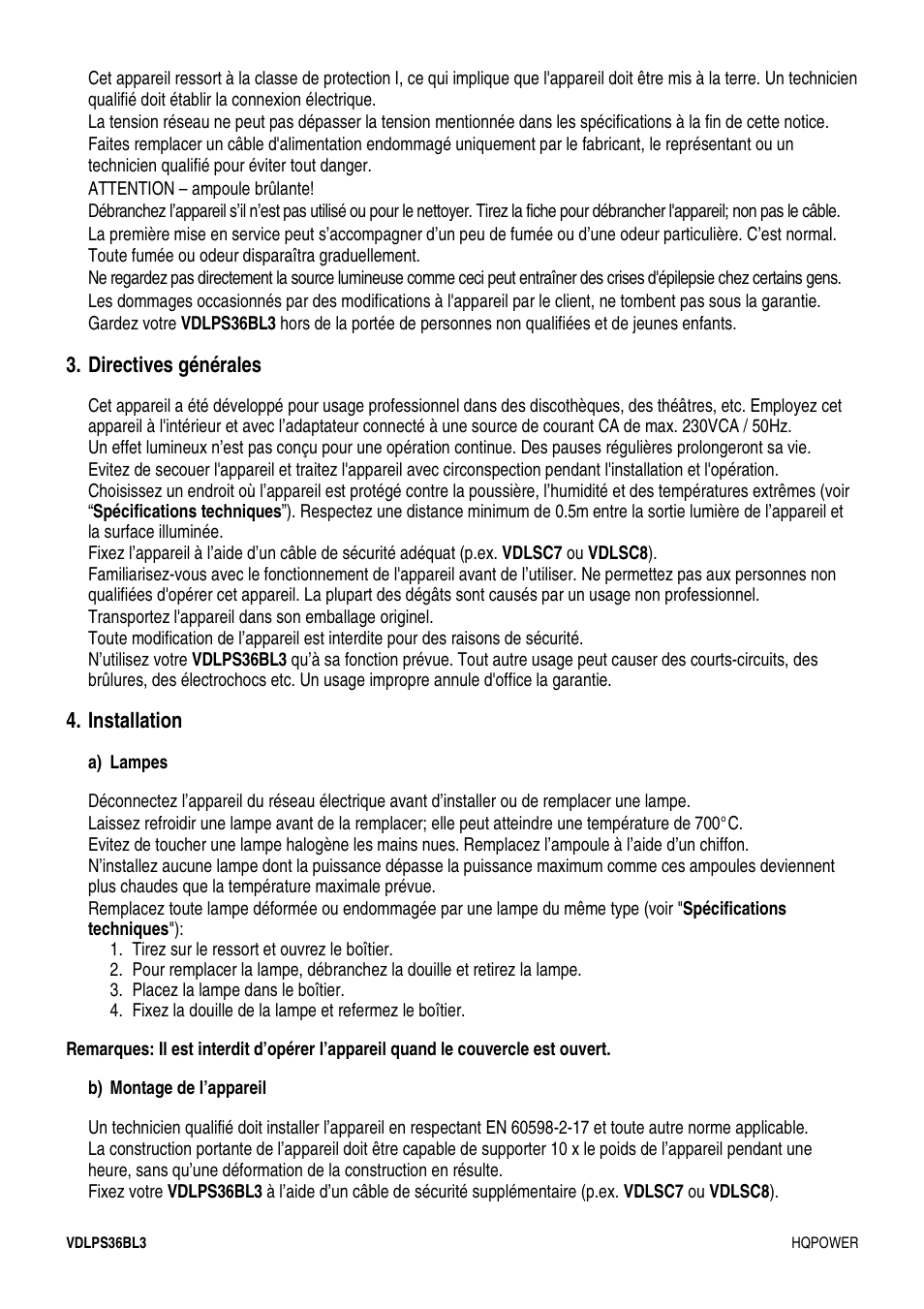 Velleman VDLPS36BL3 User Manual | Page 8 / 14