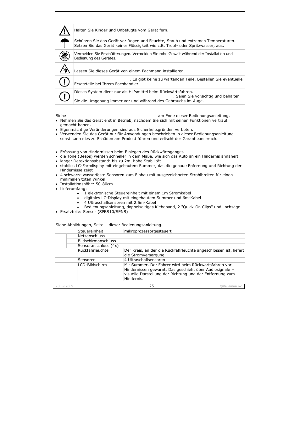 Velleman SPBS10 User Manual | Page 25 / 31