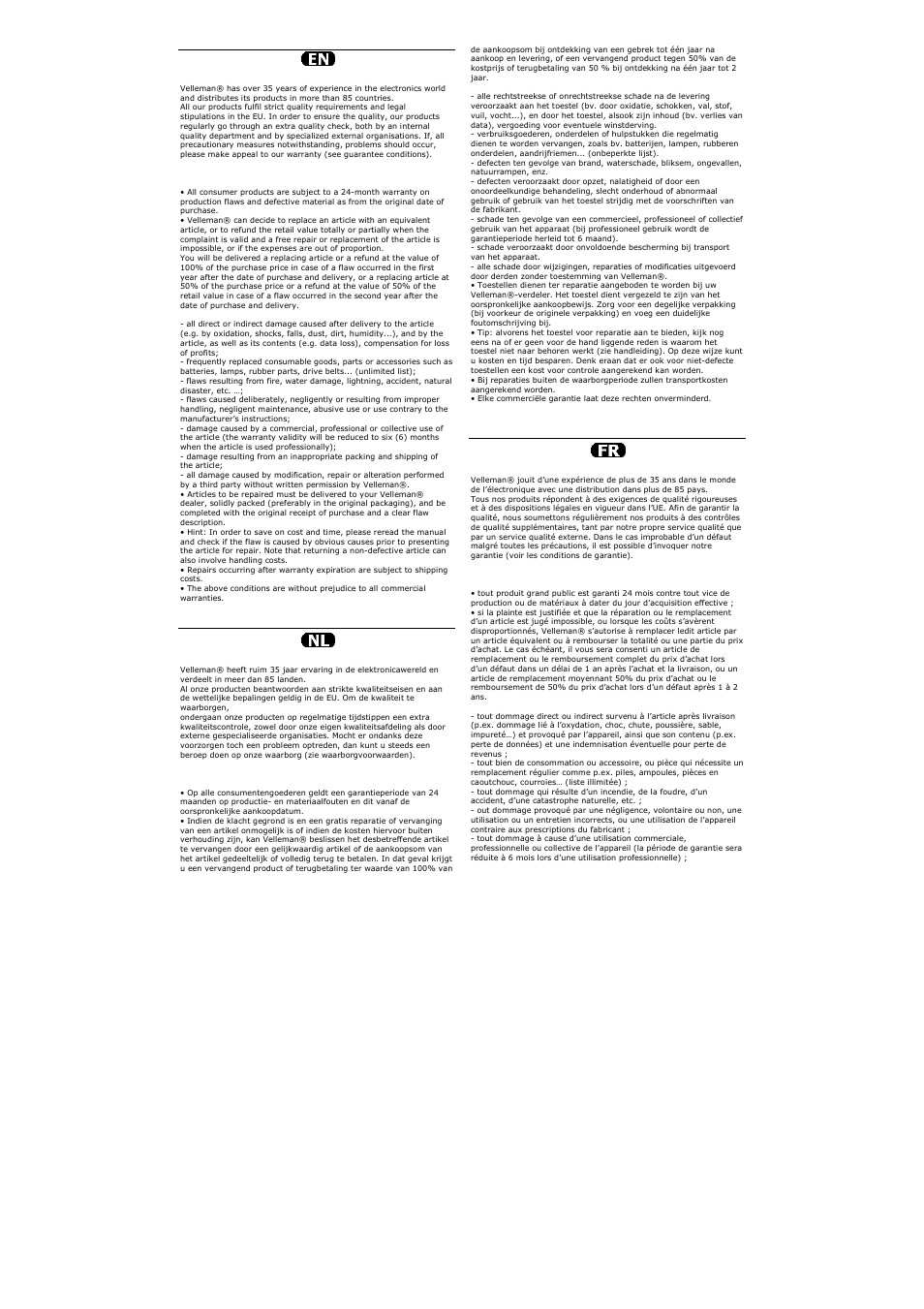 Velleman SPBS10 User Manual | Page 30 / 31