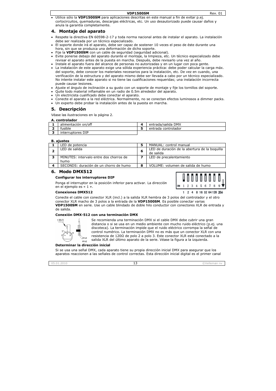 Velleman VDP1500SM User Manual | Page 13 / 19
