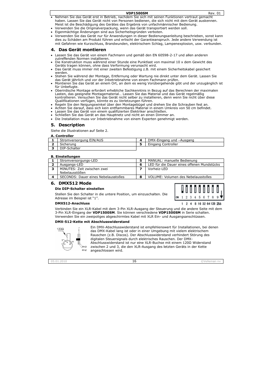 Velleman VDP1500SM User Manual | Page 16 / 19
