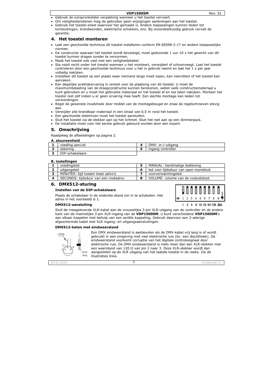 Velleman VDP1500SM User Manual | Page 7 / 19