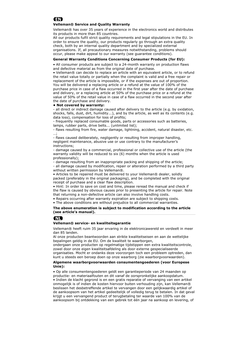 Velleman VRC801D2 User Manual | Page 49 / 52